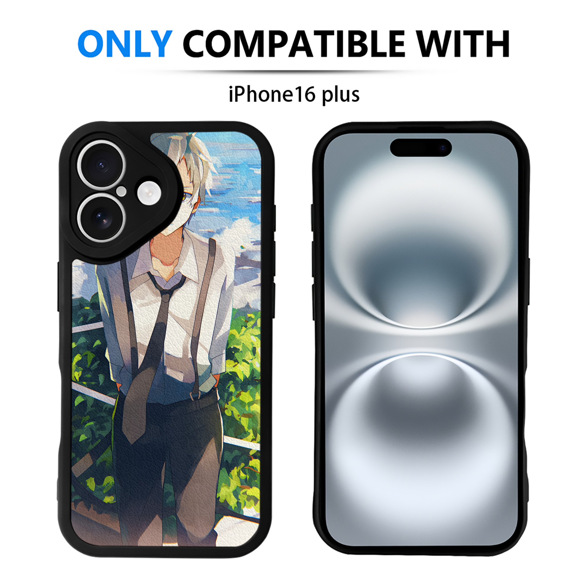 （画像用） 文豪ストレイドッグス Bungo Stray Dogs 【iPhone 16シリーズ対応】シリコンスマホケース（レザー調） 材質：シリコン